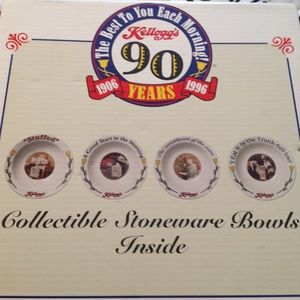 Vintage Kellogg's cereal bowls.